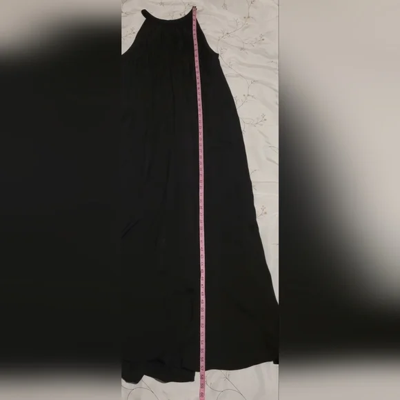 ​Vince. Black Sunburst Pleated Neck Halter Maxi Dress - 10 - Picture 13 of 15